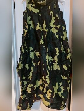 Ankara Camouflage Convertable Jumper/Dress - Green Camo